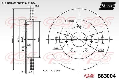 863004 MAXTECH Тормозной диск