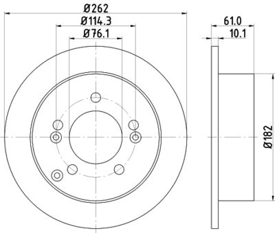 8DD355113641 HELLA PAGID Тормозной диск