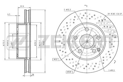 BS5625 ZEKKERT Тормозной диск