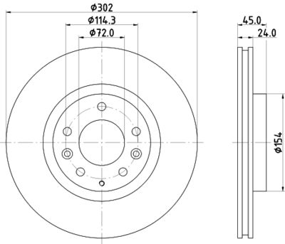 8DD355120301 HELLA Тормозной диск