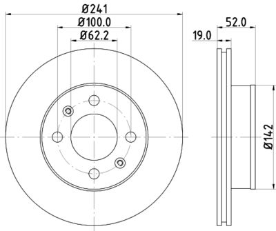 8DD355110641 HELLA PAGID Тормозной диск