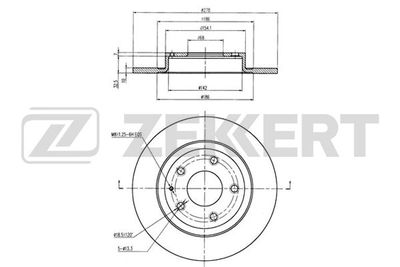 BS5819 ZEKKERT Тормозной диск