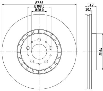 8DD355110591 HELLA Тормозной диск