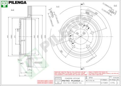 V115 PILENGA Тормозной диск