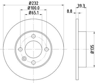 8DD355106681 HELLA PAGID Тормозной диск