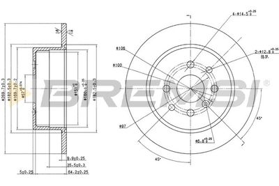 CD6814S BREMSI Тормозной диск