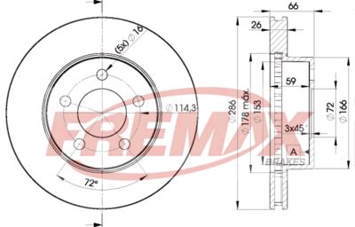 BD7925 FREMAX Тормозной диск