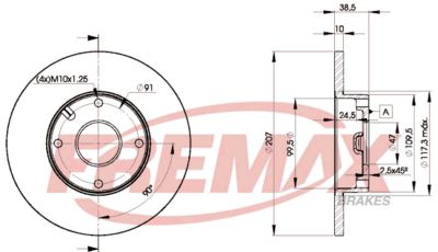 BD7702 FREMAX Тормозной диск