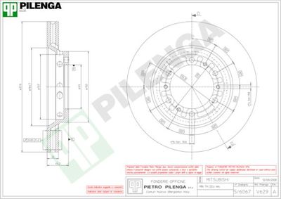 V629 PILENGA Тормозной диск