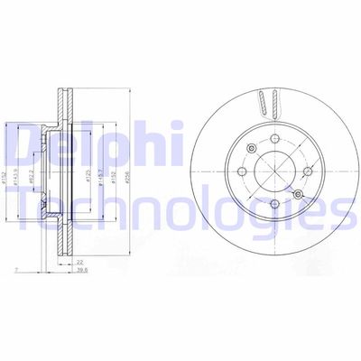 BG4096 DELPHI Тормозной диск