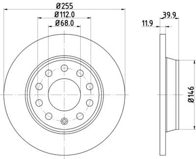 MDC1541 MINTEX Тормозной диск