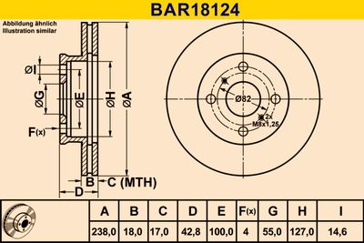 BAR18124 BARUM Тормозной диск