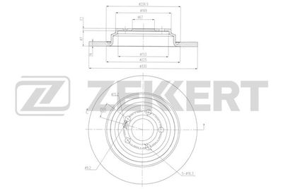 BS6445 ZEKKERT Тормозной диск