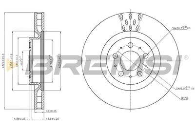 CD7682V BREMSI Тормозной диск