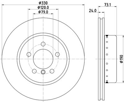 8DD355120761 HELLA PAGID Тормозной диск