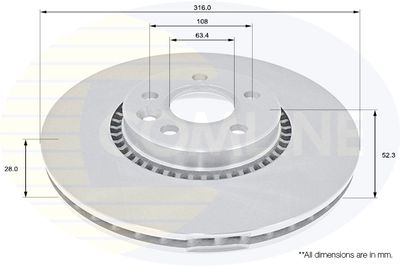 ADC1251V COMLINE Тормозной диск