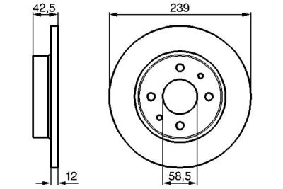 0986478747 BOSCH Тормозной диск