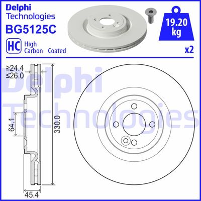 BG5125C DELPHI Тормозной диск