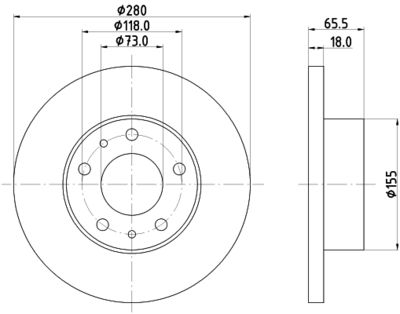 MDC993 MINTEX Тормозной диск