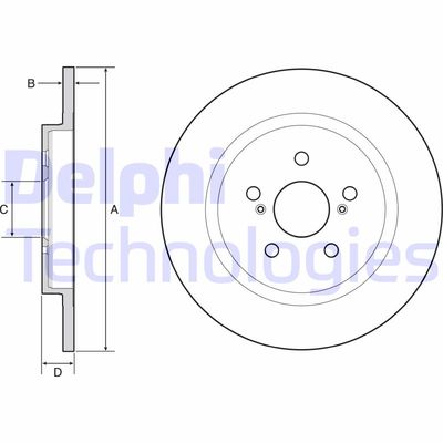 BG4650C DELPHI Тормозной диск