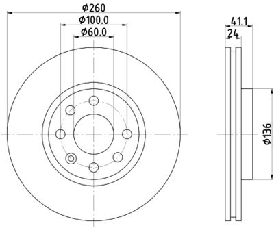 MDC1455C MINTEX Тормозной диск