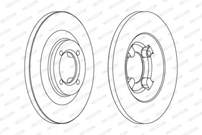 DDF049 FERODO Тормозной диск