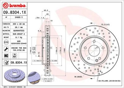 0983041X BREMBO Тормозной диск