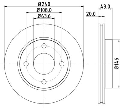 8DD355102231 HELLA Тормозной диск