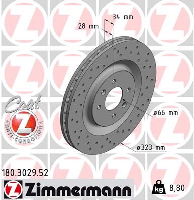 180302952 ZIMMERMANN Тормозной диск