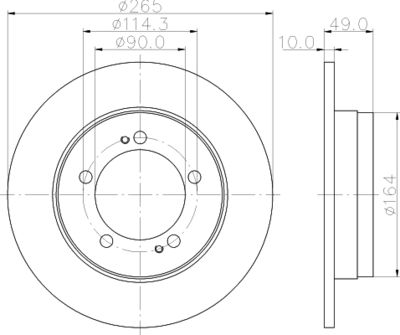 MDC932 MINTEX Тормозной диск