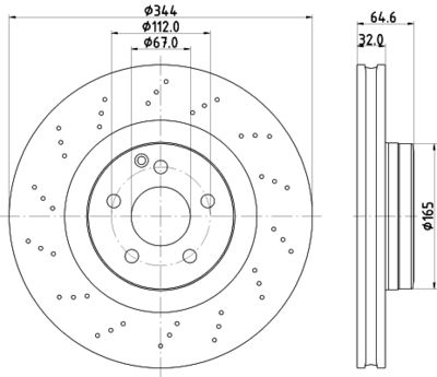 8DD355122891 HELLA PAGID Тормозной диск