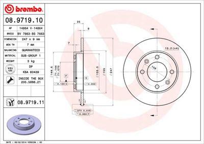 08971910 BREMBO Тормозной диск