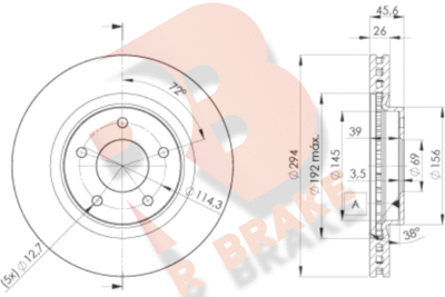 78RBD24644 R BRAKE Тормозной диск