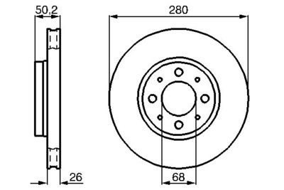 0986478602 BOSCH Тормозной диск