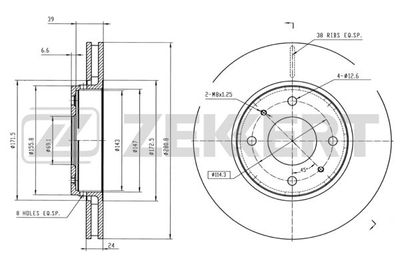 BS5226B ZEKKERT Тормозной диск