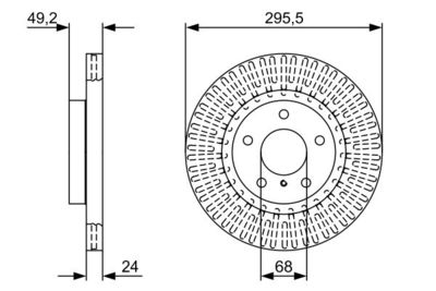 0986479V61 BOSCH Тормозной диск