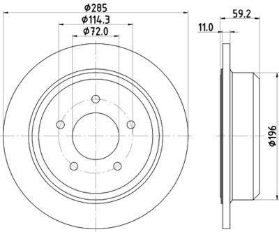 MDC1331 MINTEX Тормозной диск