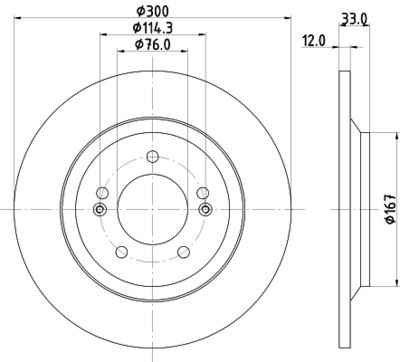 MDC2844C MINTEX Тормозной диск