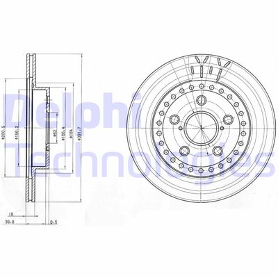 BG3536 DELPHI Тормозной диск