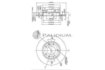 P331124 ASHUKI by Palidium Тормозной диск