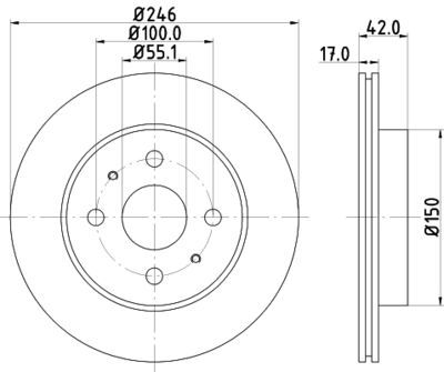 8DD355114421 HELLA Тормозной диск