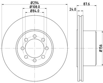 8DD355117481 HELLA PAGID Тормозной диск