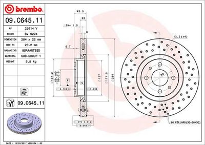 BV9224 BRECO Тормозной диск