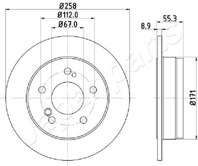 DP0504 JAPANPARTS Тормозной диск