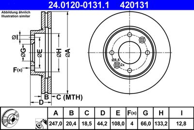 24012001311 ATE Тормозной диск