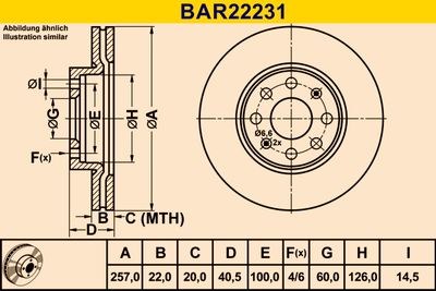 BAR22231 BARUM Тормозной диск