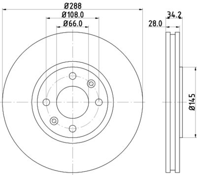 8DD355107841 HELLA PAGID Тормозной диск