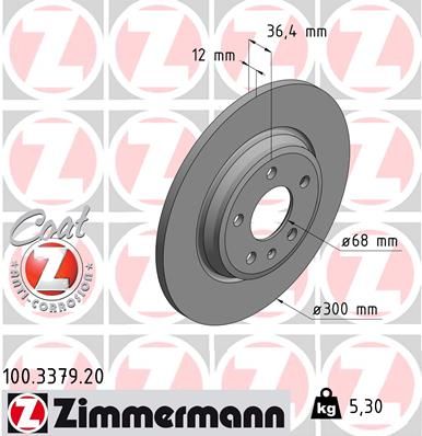 100337920 ZIMMERMANN Тормозной диск