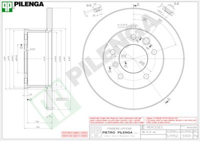 5909 PILENGA Тормозной диск