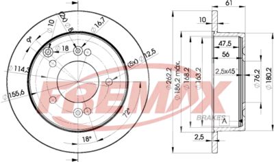 BD2905 FREMAX Тормозной диск